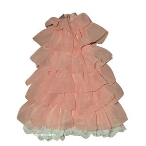 Barbie Collector Pink Ruffled Lace‎ Long Skirt Doll Clothes Accessory